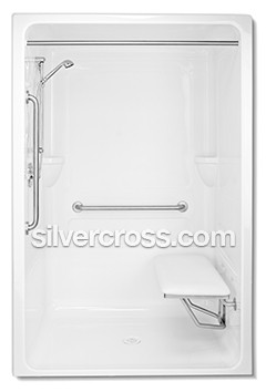 Milestone Bath Safeway Tub Door | Roll-in Shower | Silver Cross