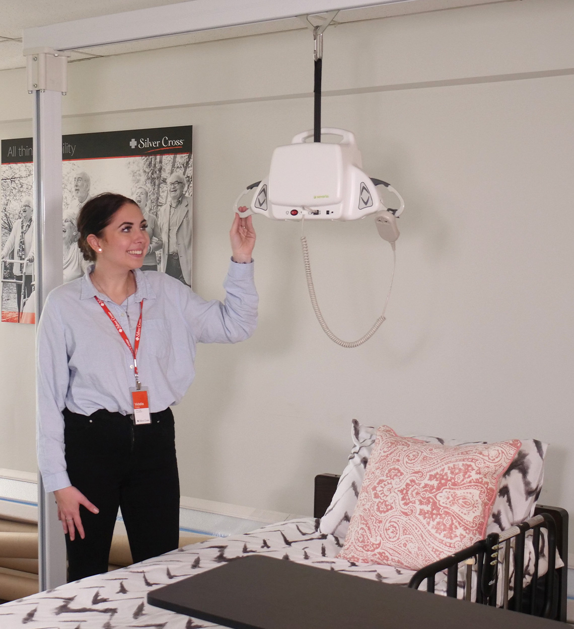 Find a ceiling lift demo in store and get home ceiling lift tips